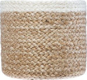 H&S Decoration Komplet 3 białych koszy jutowych 8