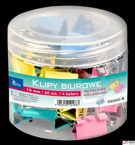 Tetis Klipy biurowe TETIS kolorowe - 25mm 48szt. Tetis 2