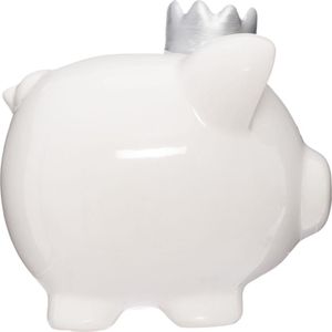 Atmosphera Skarbonka świnka z koroną biała 3