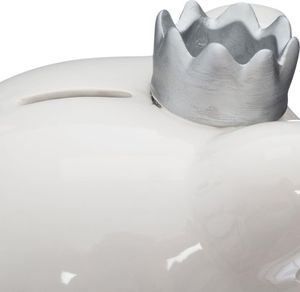 Atmosphera Skarbonka świnka z koroną biała 5