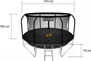 Trampolina ogrodowa Thunder ogrodowa Inside z siatką wewnętrzną 12.5 FT 374 cm 2