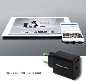 Ładowarka Qoltec 1x USB-A 1x USB-C 3 A (51713) 3