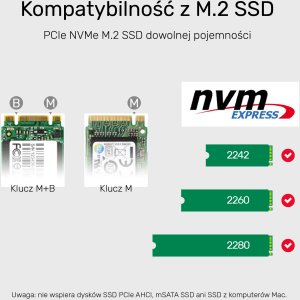 Kieszeń Unitek USB-C 3.2 Gen 2 - M.2 PCIe NVMe (S1206A) 9
