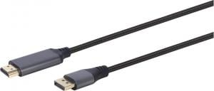 Kabel Gembird DisplayPort - HDMI 1.8m czarny (CC-DP-HDMI-4K-6) 1
