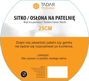 Tadar Osłona przed pryskaniem tłuszczu sitko Tadar 25 cm 2