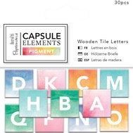 DP Craft DREWNIANE TABLICZKI Z LITERAMI - CAPSULE - ELEMENTS PIGMENT, 30 SZT. Dalprint $ 1