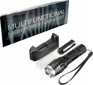 Latarka Latarka Taktyczna Led Cree Zoom Xml T6 Wodoodporna 11