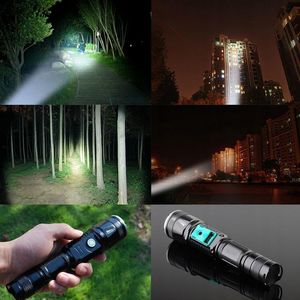 Latarka Taktyczna Latarka Led Cree Xml-T6 Zoom Z Powerbank 11