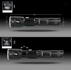 Latarka Taktyczna Latarka Led Cree Xml-T6 Zoom Z Powerbank 15