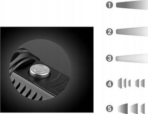 Latarka Taktyczna Latarka Led Cree Xml-T6 Zoom Z Powerbank 16