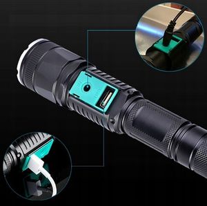 Latarka Taktyczna Latarka Led Cree Xml-T6 Zoom Z Powerbank 4