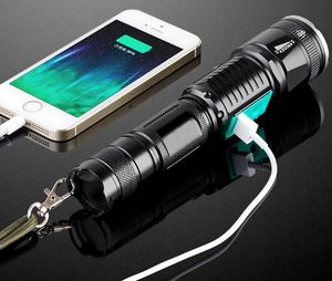 Latarka Taktyczna Latarka Led Cree Xml-T6 Zoom Z Powerbank 10