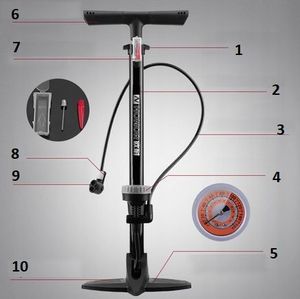 Honor Pompka Rowerowa Stojąca Dunlop/Presta/Schrader 2