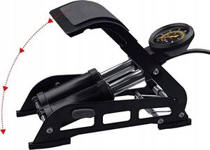 Elletro Pompka Rowerowa Nożna Z Manometrem Dwutłokowa Bike 5