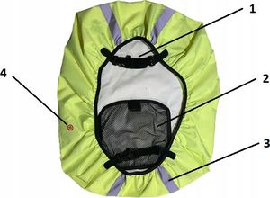 Pokrowiec Wodoodporny Odblask Na Plecak Diody Led 13