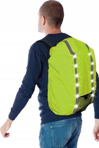 Pokrowiec Wodoodporny Odblask Na Plecak Diody Led 6