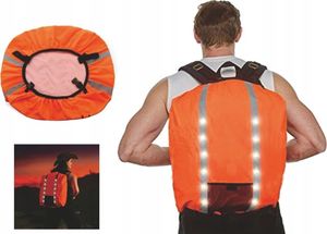 Pokrowiec Wodoodporny Odblask Na Plecak Diody Led 9