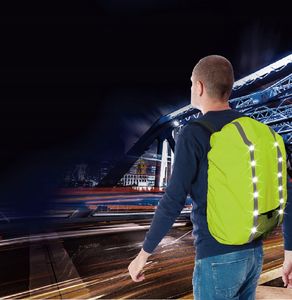 Pokrowiec Wodoodporny Odblask Na Plecak Diody Led 10