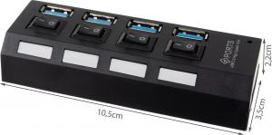 HUB USB Iso Trade 4x USB-A 3.0 (5902802919403) 8
