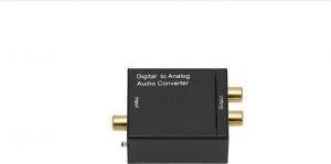 Adapter AV Iso Trade Toslink - RCA (Cinch) czarny (5900779931848) 1