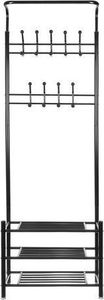 Iso Trade Wieszak na ubrania - stojak z półką na buty 6