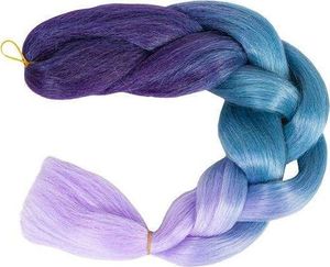 Iso Trade Włosy syntetyczne warkoczyki ombre nieb/fio W10342 2