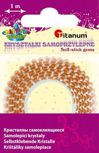 Titanum Taśma z kryształkami TITANUM 12mm/1m pomarańcz Titatnum Kreatywne 1