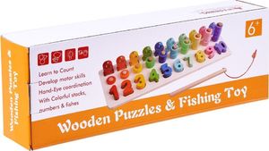 Factis Drewniana Edukacyjna Układanka Cyfry Wędka 2