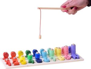 Factis Drewniana Edukacyjna Układanka Cyfry Wędka 3