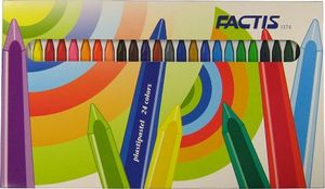 Factis Kredki pastele plastikowe 24 kolory FACTIS Factis 1