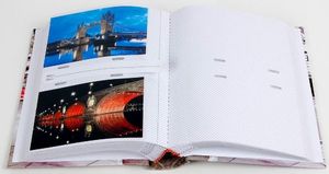 LOTMAR ALBUM szyty na 200 zdjęć 10x15 cm. z opisem SIGMA brązowa juta 2