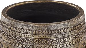 Beliani Doniczka na stojaku 50 x 50 x 30 cm złota VARDIANI 3