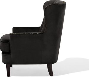 Beliani Fotel welurowy czarny VIBORG II 3