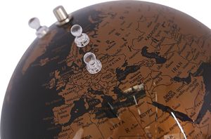 Beliani Globus 29 cm czarny miedziany z magnesami CARTIER 3