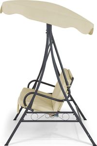 Beliani Huśtawka ogrodowa beżowa GARBO 3