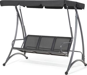 Beliani Huśtawka ogrodowa czarna BOGART 2