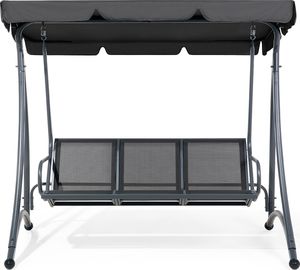 Beliani Huśtawka ogrodowa czarna BOGART 3