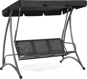 Beliani Huśtawka ogrodowa czarna BOGART 4