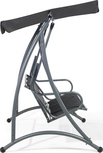 Beliani Huśtawka ogrodowa czarna BOGART 5