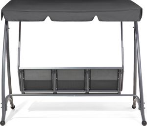 Beliani Huśtawka ogrodowa czarna BOGART 6