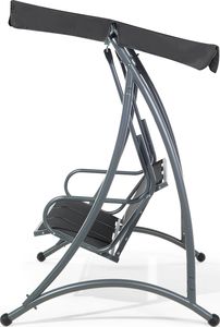 Beliani Huśtawka ogrodowa czarna BOGART 7