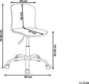 Krzesło biurowe Beliani Vamo Białe 9