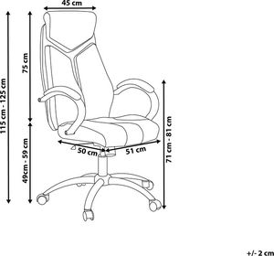 Krzesło biurowe Beliani Formula 1 Brązowe 9