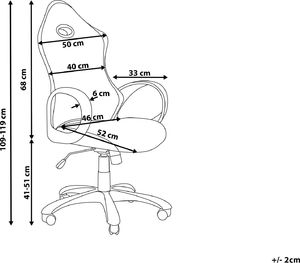 Krzesło biurowe Beliani iChair Szare 9