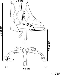 Krzesło biurowe Beliani Parrish Szare 9