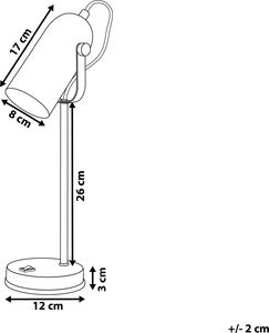 Lampka biurkowa Beliani czarna  (111307) 8