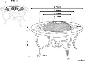 Palenisko ogrodowe Beliani Erebus 80 cm 9