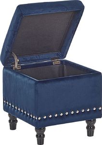 Beliani Puf ze schowkiem welurowy ciemnoniebieski LORETTO 3