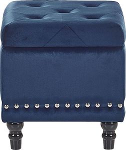 Beliani Puf ze schowkiem welurowy ciemnoniebieski LORETTO 4