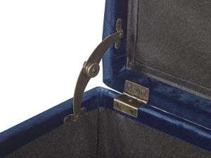 Beliani Puf ze schowkiem welurowy ciemnoniebieski LORETTO 5